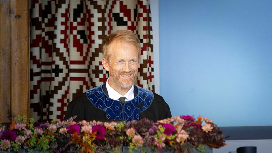 Prorector for Research and Innovation Finn Arne Weltzien, ceremonial marking of new doctors, 2023.