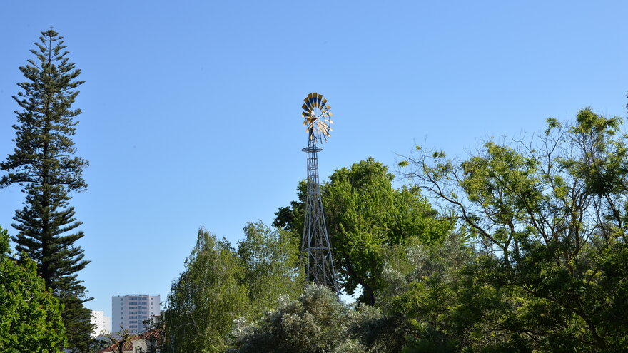 Wind turbine in Telheiras, Lisbon, Portugal