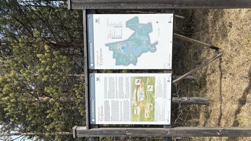 Tysjöarna Bird Sanctuary field excursion, showing the bird   Lookout and the intended habitat plan and layout of the reserve  
