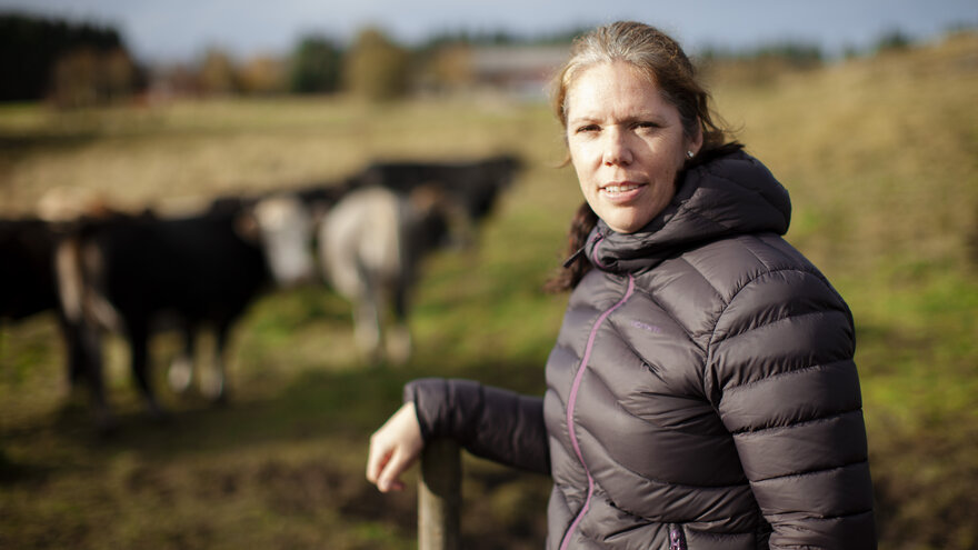 Silje Eftang ut på beite