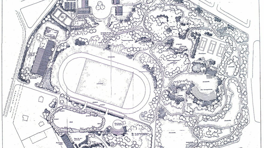 Map of Askim Public Park 1955