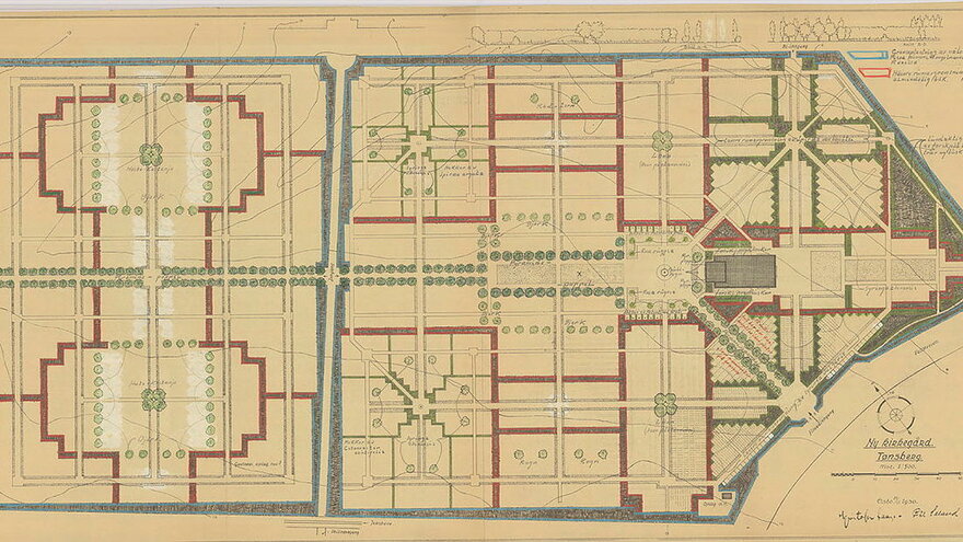Plan for Tønsberg cemetery from1930 by Pål Sæland