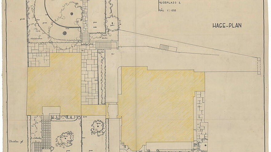 Project plan for Norwegian Business School Bergen 1936 by Torborg Zimmer Frölich