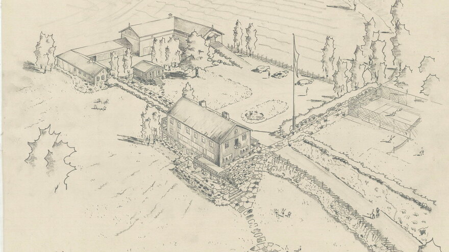 Proposal for Gran hotel Bolkesjø 1943.