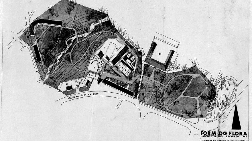 Masterplan for the garden exhibition in Oslo “Form and Flora” 1965. Grindaker & Gabrielsen (ILA archive)