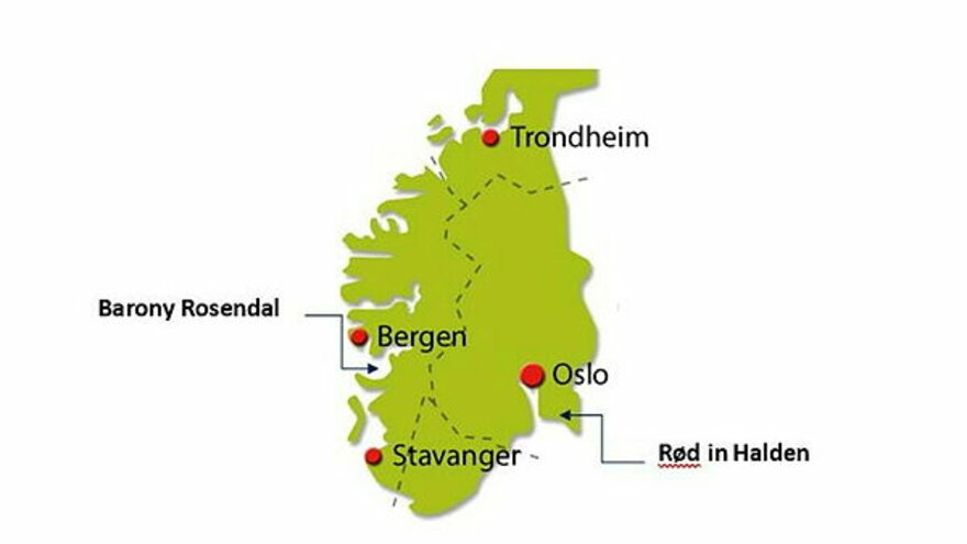 Kart over Sør-Norge