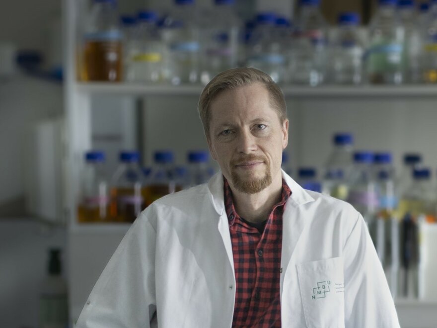Magnus Arntzen i laboratoriet