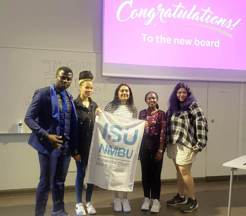 Master student Denniz Asingwire joins the International Students Union board in 2023.  
