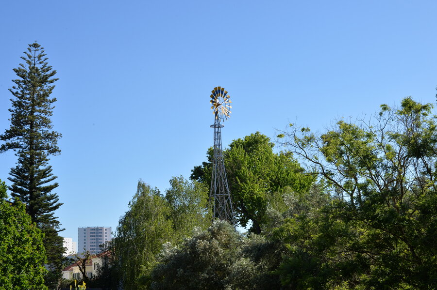 Wind turbine in Telheiras, Lisbon, Portugal