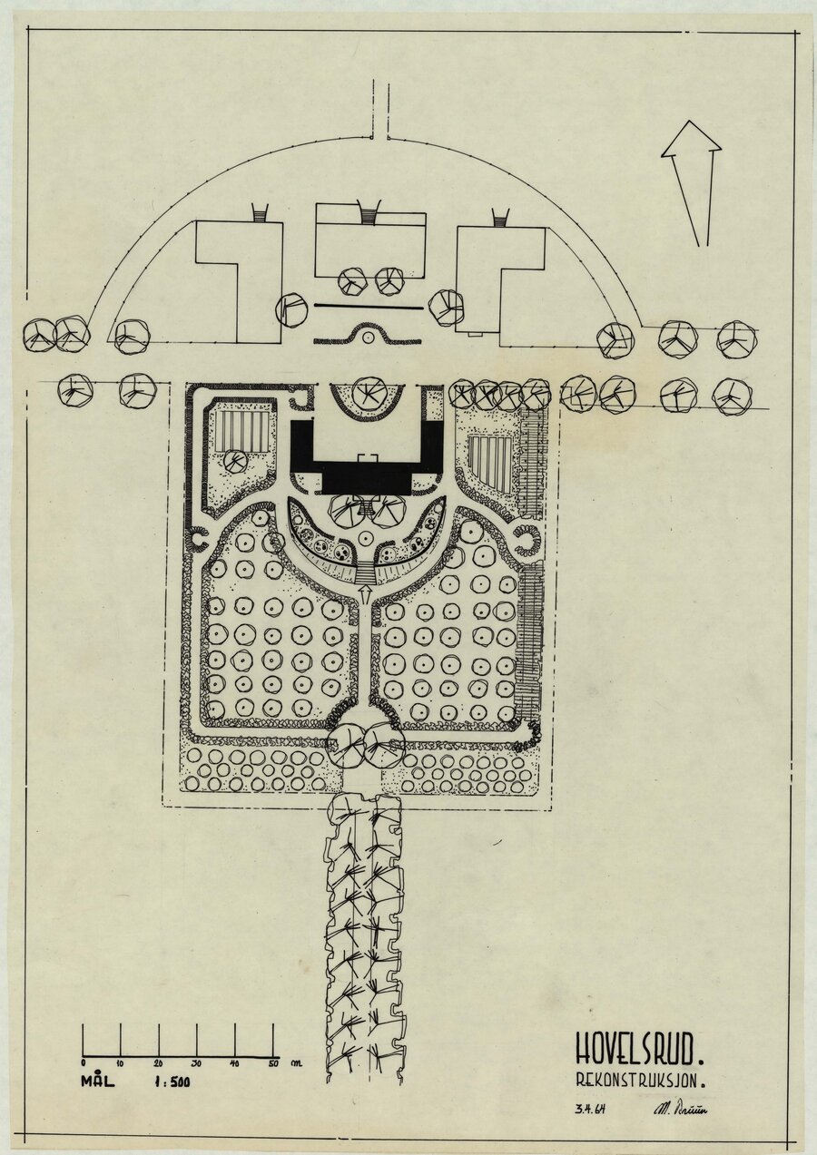 Hovelsrud, proposal for reconstruction 1964.