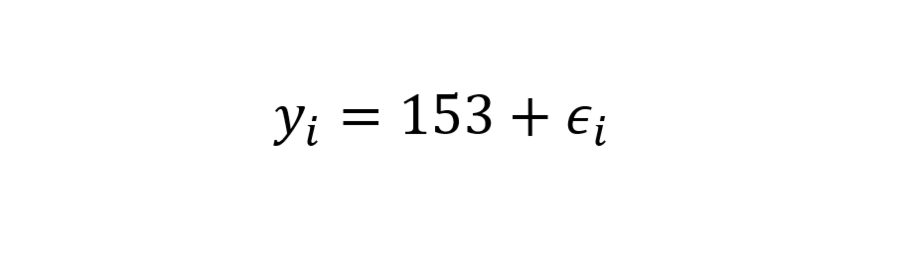 y_i=153+ϵ_i