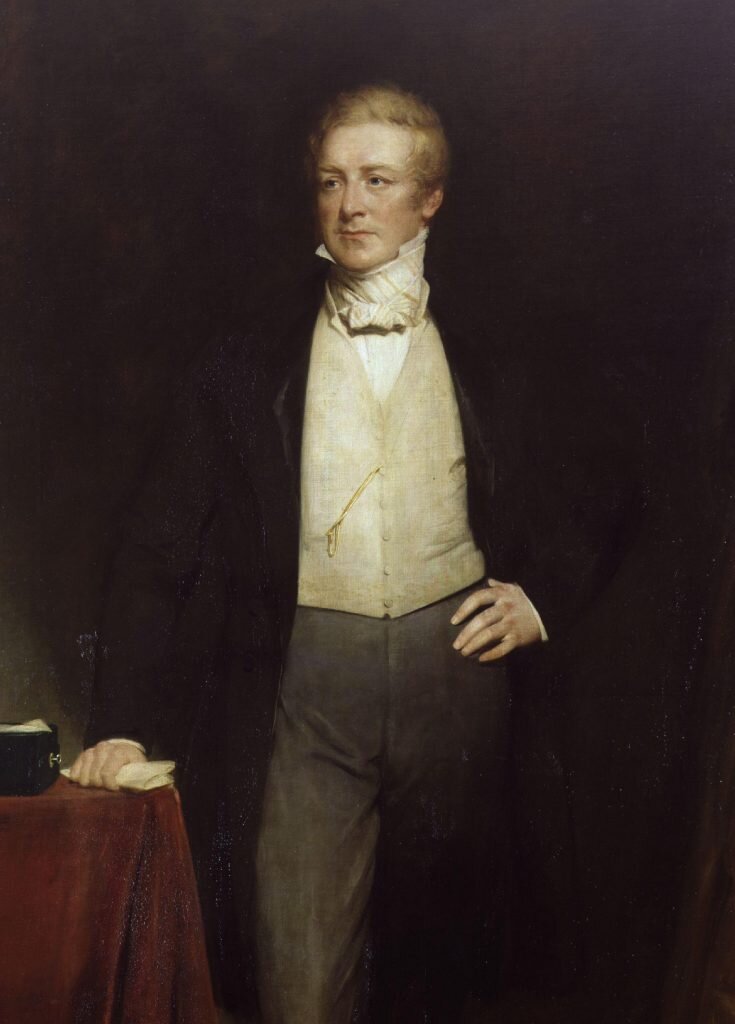 Portrait of Sir Robert Peel (1788-1850), a British statesman who is known as the founder of modern policing. Peel launched the 'Principles of Democratic Policing' in 1829.