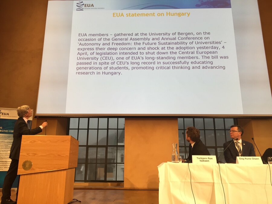 EUA statement om utviklingen i Ungarn.