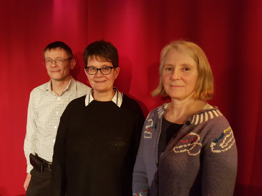 Fra NMBU innledet bla. (fra venstre) Morten Lillemo, Margareth Øverland og Yngvild Wasteson denne kvelden. Snorre Stuen var ikke tilstede da bildet ble tatt.