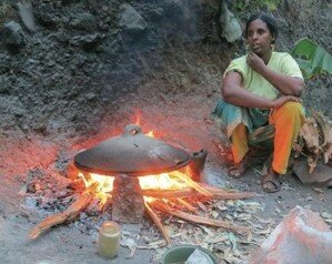 Traditional cookstove, rural Ethiopia. 