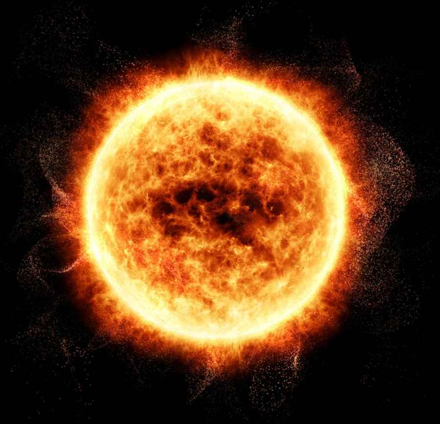 Piggene på koronaviruset kan minne om solens corona, den ytterste atmosfæren rundt sola.