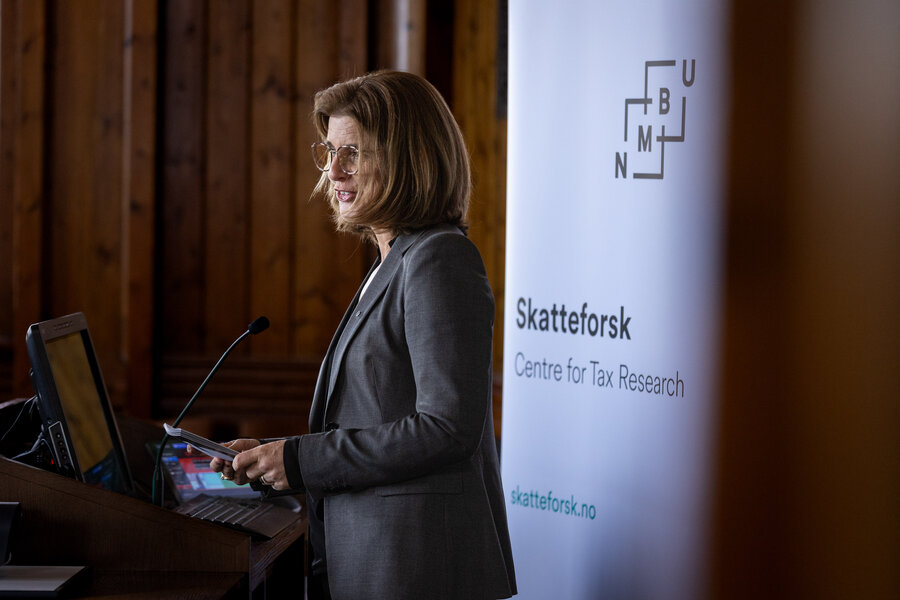 Skattedirektør Nina Schanke Funnemark foretok den offisielle åpningen av Skatteforsk.
